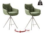 Bistrostuhl MCA FURNITURE "Parker Tresenstuhl mit Armlehnen Tresenhocker", grün (olive, edelstahlfarben, olive), B:60cm H:98cm T:62cm, Polyester, Stühle, Bistrostuhl, Barhocker,Barmoebel,Barstuhl,360 drehbar,mit Lehne,belastbar 120 kg