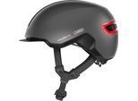 Fahrradhelm ABUS "HUD-Y" Gr. S, grau (dunkelgrau), Helme, S Kopfumfang: 51cm - 55cm, matt, unifarben