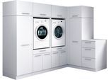 Mehrzweckschrank-Set LAUNDREEZY "Laundreezy, 9-tlg. Mehrzweckschrank-Set B/H/T 253/200/68 cm", weiß (weiß matt), B:253cm H:200cm T:68cm, Holzwerkstoff, Kastenmöbel-Sets, Breite 253 cm, Soft-Close-Funktion, höhenverstellbare Füße