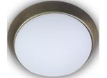 NIERMANN Deckenleuchte "Opal matt, Dekorring Altmessing, LED", gold (altmessing), 1, Ø 25cm, 1 Stk., Leuchten, Deckenleuchte