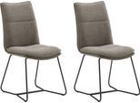 Stuhl MCA FURNITURE "Hampton", braun (cappuccino, schwarz matt lackiert, cappuccino), B:48cm H:94cm T:65cm, Stühle, Stuhl, 2er Set, mit Griff, Belastbarkeit 120 Kg, Sitzhöhe ca. 49 cm