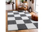 Hochflor-Teppich SANAT "Milano 1250", grau, B:140cm H:30mm L:200cm, Kunstfaser, Teppiche, Hochflor, Wohnzimmer, Schlafzimmer, fussbodenheizungsgeeignet