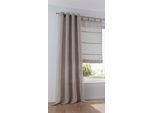 Vorhang KUTTI "Metis Leinen" Gr. 4, beige (natur), B:140cm H:245cm, Leinen, Gardinen, blickdicht, natürliche Leinen-Gardine, einfarbig, pflegeleicht, Basic