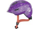 Kinderfahrradhelm ABUS "SMILEY 3.0" Gr. M, lila (lila star), Helme, Kinder, M Kopfumfang: 50cm - 55cm