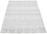 Teppich CARPETFINE "Holly 2", beige (creme,hellgrau), B:160cm H:12mm L:230cm, Polyester, Teppiche, Teppich, Rauten Motiv, Hoch-Tief Struktur, Wohnzimmer