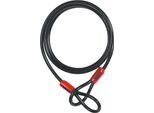 Schlossverlängerung ABUS "Cobra 10/300 black", rot (rot, schwarz), Seile, B/L: 21cm x 300cm, Stahl, B:21cm L:300cm