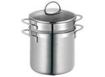 Spaghettitopf SCHULTE-UFER "Wave", silber (silberfarben), Ø:20cm, Töpfe, Induktion