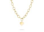 Kette mit Anhänger LIEBESKIND BERLIN "Schmuck Edelstahl My Heart Herz", gold (gelbgoldfarben), Halsketten, Damen, Edelstahl, L: 45 B: 10mm, B:10mm