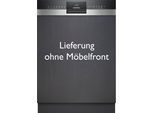 SIEMENS teilintegrierbarer Geschirrspüler "SN53ES04TE", Energieeffizienz: B (A-G), silber (gebürsteter stahl), B:59,8cm H:81,5cm T:57,3cm, Geschirrspüler