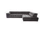 Beldomo Speed Ecksofa, Anthrazit, Metall, 5-Sitzer, Ottomane rechts, L-Form, 326x222 cm, Goldenes M, Typenauswahl, Stoffauswahl, seitenverkehrt erhältlich, Wohnzimmer, Sofas & Couches, Wohnlandschaften, Ecksofas
