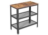 Boxxx Beistelltisch, Braun, Schwarz, Metall, Holzwerkstoff, rechteckig, eckig, 60x60x30 cm, einfacher Aufbau, Wohnzimmer, Wohnzimmertische, Beistelltische, Beistelltische Metall