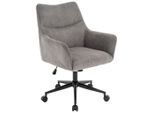 Carryhome Drehstuhl, Grau, Schwarz, Metall, Textil, Drehkreuz, 64x90-98x68 cm, Stoffauswahl, Arbeitszimmer, Bürostühle, Drehstühle
