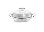Fissler Servierpfanne Original-Profi Collection®, Silber, Metall, 3 L, rund, backofengeeignet, breiter Schüttrand, Kochen, Pfannen, Servierpfannen