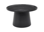 Carryhome Couchtisch, Schwarz, Holz, Akazie, vollmassiv, Holz, rund, konisch, Säule, 66x38x66 cm, Wohnzimmer, Wohnzimmertische, Couchtische