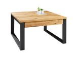 Novel Couchtisch, Schwarz, Eiche, Eiche, massiv, 1 Schublade(n) Schubladen, quadratisch, Kufe, 75x42x75 cm, Stauraum, Wohnzimmer, Wohnzimmertische, Couchtische, Couchtische mit Stauraum
