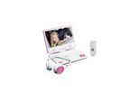 Lenco DVP-910PK - Portable 9" DVD player with USB headphones and mounting bracket - Pink/White