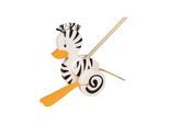Goki Wooden Push Figure Zebra Duck