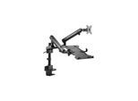 Gembird Monitor Arm & Notebook Tray - 2 x monitor 17"-32" & 1 x notebook 15.6"
