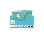 Leitz Click & Store WOW Aufbewahrungs- und Transportbox Groß (Für A3) Eisblau