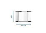 BabyDan Premier Safety Gate with 6 Extensions 112-119.3 cm Silver