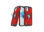 Wozinsky Ring Armor case for iPhone 14 Plus armored cover magnetic holder ring red