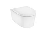 Hansgrohe EluPura S wall-hung toilet 540 w/flush rim with SC/QR seat with lid, white