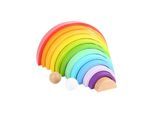Small Foot - Wooden Building Blocks Rainbow XL 14