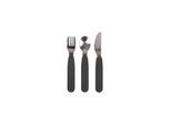 Filibabba Silicone cutlery set - Stone Grey