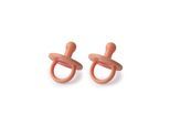 Filibabba Silicone pacifier 2-pack - Coral