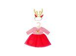 Heless Christmas dress with Reindeer headband size 28-35 cm