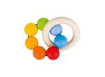 Goki Wooden Gripping Ring Rainbow