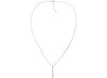 Kette mit Anhänger TOMMY HILFIGER "LINEAR", silber (edelstahlfarben), Halsketten, Damen, Edelstahl, L: 71,5 B: 1,5mm, B:1,5mm
