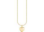 Kette mit Anhänger THOMAS SABO "Herz-Anhänger" Gr. 45, gold (gelbgoldfarben), Halsketten, Damen, 45, Silber 925 (recycelt)
