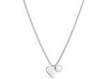 Kette mit Anhänger LIEBESKIND BERLIN "Schmuck Geschenk Edelstahl Halskette Herz", silber (silberfarben), Halsketten, Damen, Edelstahl, L: 45 B: 2mm, B:2mm