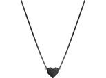 Kette mit Anhänger LIEBESKIND BERLIN "Schmuck Geschenk Edelstahl Herz", schwarz, Halsketten, Damen, Edelstahl, L: 40 B: 2mm, B:2mm