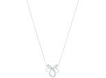 Kette mit Anhänger AMOR "Schleife", bunt (silberfarben, weiß), Halsketten, Damen, Silber 925 (Sterlingsilber), L: 45 B: 1,3mm, mit Zirkonia (synth.), B:1,3mm