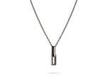 Kette mit Anhänger LIEBESKIND BERLIN "Schmuck Geschenk Edelstahl Halskette Festive Mini Link", schwarz-weiß (schwarz, kristallweiß), Halsketten, Damen, Edelstahl, L: 45 B: 1mm, mit Zirkonia (synth.), B:1mm