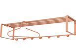 Garderobenleiste SPINDER DESIGN "REX", orange (clay terra), B:100cm H:19cm T:29cm, Stahl, Garderobenhalter, Wandgarderobe aus Stahl mit Hutablage und 5 bzw. 7 Haken