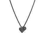 Kette mit Anhänger LIEBESKIND BERLIN "Schmuck Geschenk Edelstahl Halskette Herz", schwarz, Halsketten, Damen, Edelstahl, L: 45 B: 2mm, B:2mm