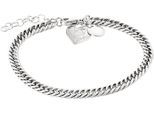 Armband LIEBESKIND BERLIN "Schmuck Geschenk Edelstahl Armkette Herz", silber (silberfarben), Armbänder, Damen, 21cm, Edelstahl, Armband