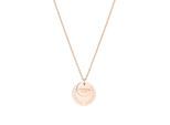 Kette mit Anhänger LIEBESKIND BERLIN "Schmuck Geschenk Edelstahl Halskette Logo Basic Kreis", rosa (roségoldfarben), Halsketten, Damen, Edelstahl, L: 45 B: 1mm, B:1mm