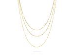 Kette ohne Anhänger LIEBESKIND BERLIN "Schmuck Edelstahl Sparkling With Layers", gold (gelbgoldfarben), Halsketten, Damen, Edelstahl, L: 58 B: 1mm, B:1mm