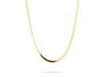 Kette ohne Anhänger LIEBESKIND BERLIN "Schmuck Geschenk Edelstahl Halskette The Long Sleek", gold (gelbgoldfarben), Halsketten, Damen, Edelstahl, L: 45 B: 3mm, B:3mm