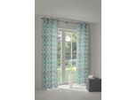 Vorhang ADAM "Bio Bel" Gr. 2, blau, B:145cm H:175cm, Jacquard, Baumwolle (Bio-Baumwolle), Gardinen, aus 100% Bio-Baumwolle