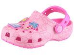 Clog CROCS "Toddlers' Barbie Classic Clog", Mädchen, Gr. 24, rosa multi, Croslite™, Schuhe Clog, Barbie Clog, Hausschuh mit Herzchen