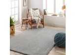 Hochflor-Teppich LIVABLISS "TRENTO", grau, B:200cm H:31mm L:275cm, Kunstfaser, Teppiche, Hochflor-Teppich, Uni Farben Shaggy Teppich, Weich, Flauschig, Kuschelig, Schlafzimmer