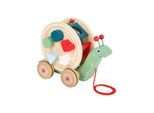 Small Foot - Wooden Pull Figure Shape Sorter Snail 6dlg.