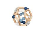 Goki Wooden Gripping Ring Elastic Ball Blue