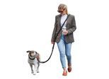 Freudentier UrbanFlow Umhängeleine, Hundeleine 3m schwarz