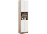Carryhome Hochschrank, Weiß, Metall, 3 Fächer, 50x195.5x33 cm, Made in Germany, stehend, Badezimmer, Badezimmerschränke, Hochschränke